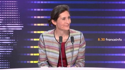 Amélie Oudéa-Castéra, ministre des Sports, était l'invitée franceinfo le 20 juillet 2023. (franceinfo)