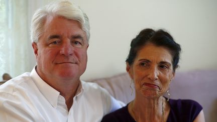 Les parents de James Foley,&nbsp;John et Diane, le 24 ao&ucirc;t 2014 &agrave; Rochester (Etats-Unis). (DOMINICK REUTER / AFP)