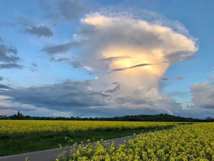 Un cumulonimbus suspendu dans le ciel. (Illustration) (DPA / PICTURE ALLIANCE VIA GETTY IMAGES)