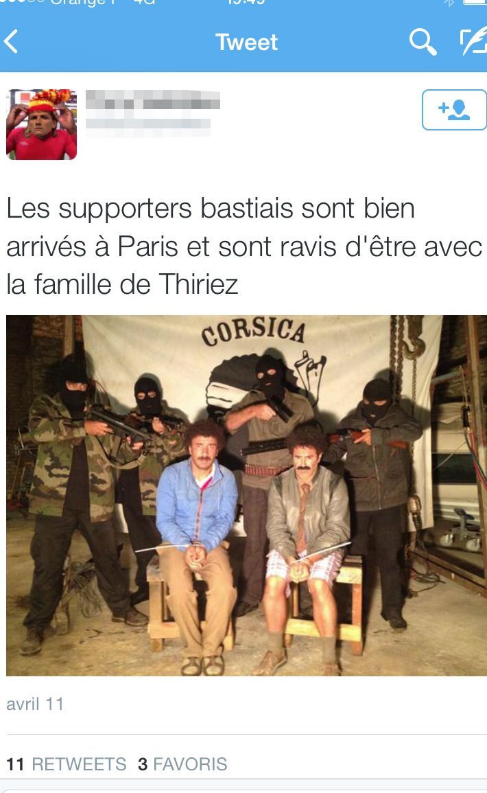 Capture d'&eacute;cran du tweet de @tonyvairelles, qui aurait &eacute;t&eacute; repris par la Ligue de football professionnel dans la plainte pour menace de mort contre son pr&eacute;sident, Fr&eacute;d&eacute;ric Thiriez. (@TONYVAIRELLES / TWITTER)