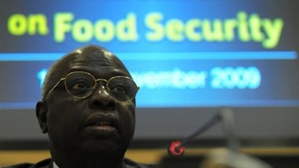 Jacques Diouf, le directeur de la FAO, avant le sommet pour la sécurité alimentaire à Rome (11 novembre 2009) (AFP / Alberto Pizzoli)