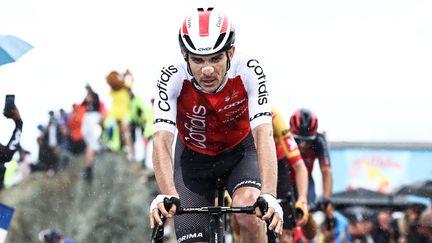 Guillaume Martin lors de la 7e étape du Critérium du Dauphiné, le 10 juin 2023. (ANNE-CHRISTINE POUJOULAT / AFP)