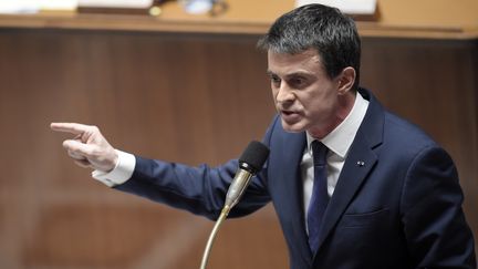 Manuel Valls devant les d&eacute;put&eacute;s, &agrave; l'Assembl&eacute;e nationale, &agrave; Paris,&nbsp;le 31 mars 2015. (LIONEL BONAVENTURE / AFP)