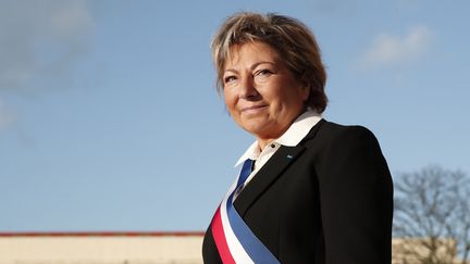 Natacha Bouchart, la maire de Calais, le 16 janvier 2018. (BENOIT TESSIER / POOL)