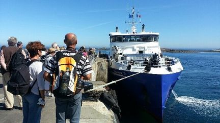 Le navire "Fromveur II", mardi 3 septembre &agrave; Mol&egrave;ne (Finist&egrave;re). (FRANCE 3 BRETAGNE)