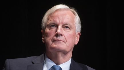 Michel Barnier, lors d'un meeting des Républicains à Boulogne (Hauts-de-Seine), le 9 novembre 2022. (MAGALI COHEN / HANS LUCAS / AFP)