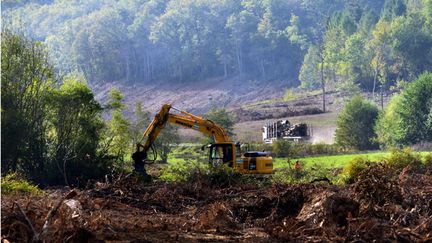  (Le chantier du barrage de Sivens dans le Tarn © Maxppp)