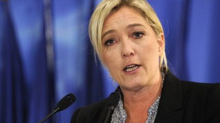 Marine Le Pen en meeting le 29 septembre 2011 (ERIC FEFERBERG / AFP)