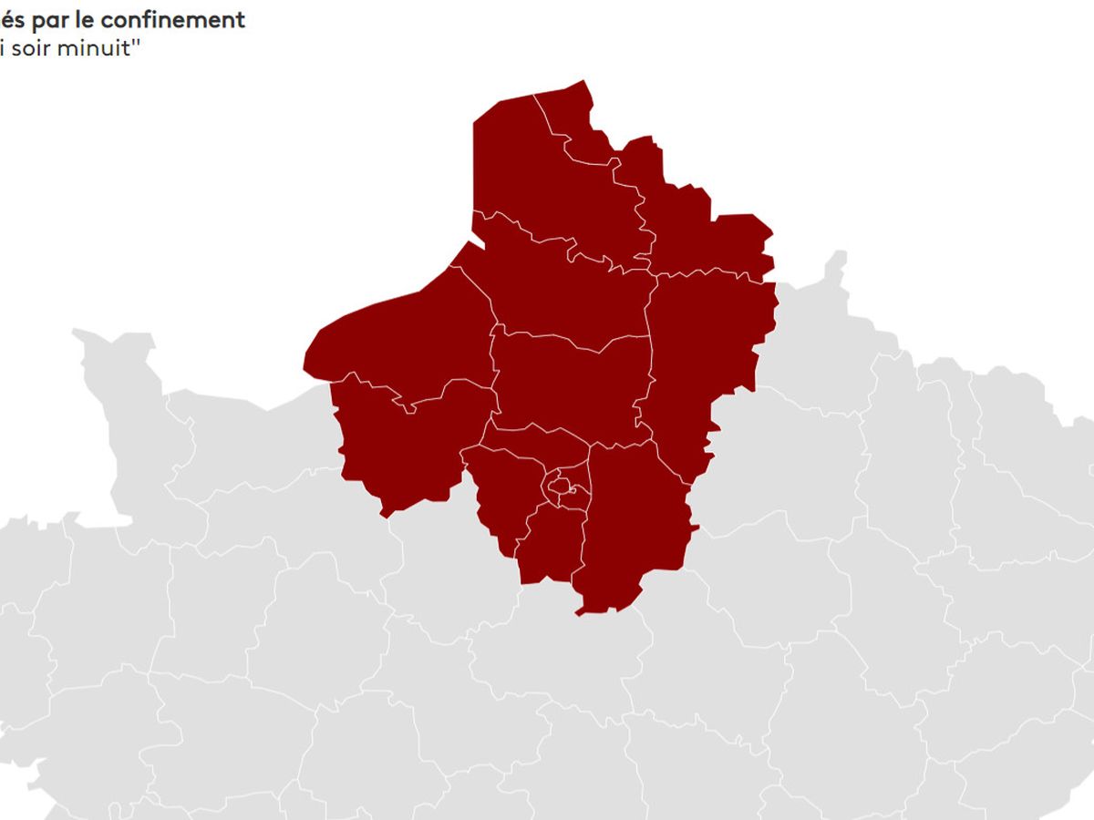 Carte Covid 19 Voici Les 16 Departements Concernes Par Le Confinement Pour Quatre Semaines