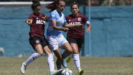 Mara Gomez, première joueuse transgenre en première division féminine argentine (JUAN MABROMATA / AFP)