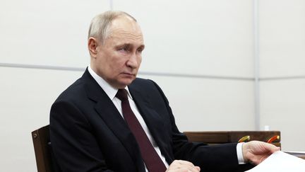 Le président russe Vladimir Poutine à Krasnodar, le 7 mars 2024. (MIKHAIL METZEL / POOL)