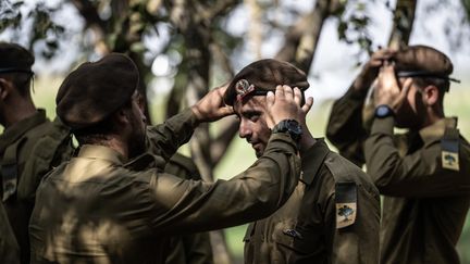 Des soldats israéliens, le 14 octobre 2024. (MOSTAFA ALKHAROUF / ANADOLU / AFP)