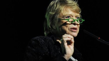 Eva Joly, lors de son discours à Caen le 3 février (BERTRAND GUAY / AFP)