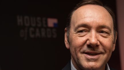 L'acteur américain&nbsp;Kevin Spacey lors de la projection en avant-première de la saison 4 de "House of Cards", à Washington (Etats-Unis), le 23 février 2015. (NICHOLAS KAMM / AFP)