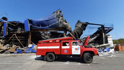 1er septembre 2022.&nbsp;Marioupol, quartier de gravats.
 (SYLVAIN TRONCHET / RADIO FRANCE / FRANCEINFO)