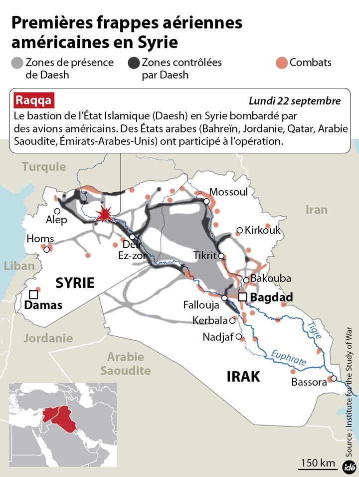 &nbsp; (La première action militaire américaine en Syrie © Idé)