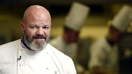 Le chef étoilé Philippe Etchebest, à Nancy, le 21 mars 2017. (ALEXANDRE MARCHI / MAXPPP)