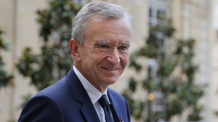 Bernard Arnault, le PDG du groupe LVMH, &agrave; l'h&ocirc;tel Matignon, &agrave; Paris, le 5 septembre 2012. (FRANCOIS GUILLOT / AFP)