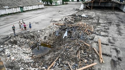 Des dégâts dans la zone de Zaporijia (Ukraine), le 5 août 2022. (DMYTRO SMOLYENKO / NURPHOTO / AFP)