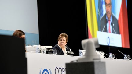 La responsable climat de l'ONU, Patricia Espinosa, assiste à l'ouverture de la COP25 à Madrid (Espagne), le 2 décembre 2019. (JUAN CARLOS LUCAS / NURPHOTO / AFP)