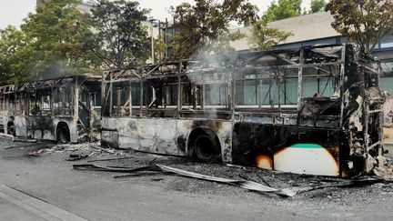 Des bus incendiés dans la nuit du 28 au 29 juin à Amiens. (FRANCE BLEU PICARDIE / RADIO FRANCE)