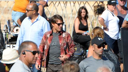 L'acteur Tom Cruise lors du tournage de "Mission impossible 5", le 25 septembre 2014 au Maroc. (FADEL SENNA / AFP)