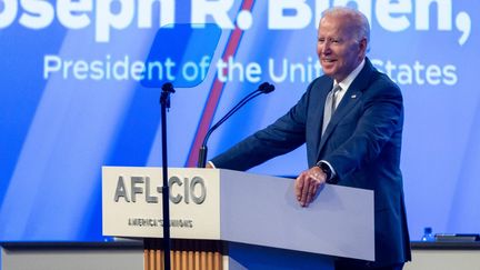 Le président américain Joe Biden à Philadelphie (Pennsylvanie, Etats-Unis), le 14 juin 2022. (NATHAN POSNER / ANADOLU AGENCY / AFP)