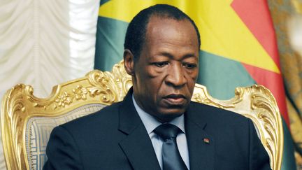 Le pr&eacute;sident Burkinab&eacute; Blaise Compaor&eacute;, le 26 juillet 2014 &agrave;&nbsp;Ouagadougou. (SIA KAMBOU / AFP)