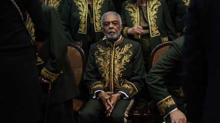 Le musicien brésilien Gilberto Gil, intronisé&nbsp;le 8 avril 2022&nbsp;à l'Académie brésilienne des Lettres (ABL) (MAURO PIMENTEL / AFP)