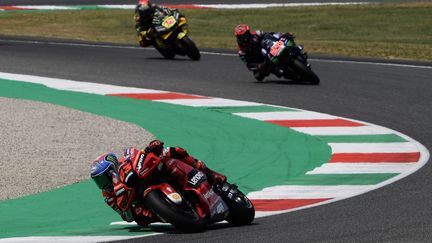 Francesco Bagnaia (Ducati) a remporté le Grand Prix d'Italie, dimanche 29 mai 2022. (FILIPPO MONTEFORTE / AFP)