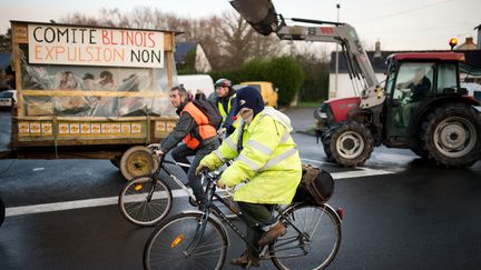 Des manifestants contre le projet d'aéroport de Notre-Dame-des-Landes (Loire-Atlantique), le 9 janvier 2016. (JEAN-SEBASTIEN EVRARD / AFP)