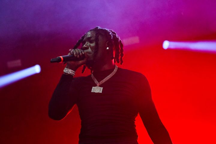 Rapper Gazo during his concert at the We Love Green festival, June 3, 2023. (ZOULERAH NORDDINE / AFP)