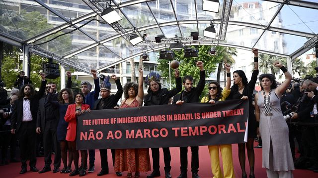 The Cannes Film Festival is also a great political forum.  For a few moments, the Croisette was the scene of a demonstration by the film crew 