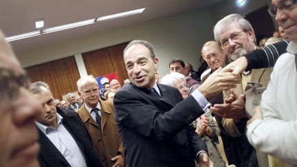 Le pr&eacute;sident de l'UMP, Jean-Fran&ccedil;ois Cop&eacute;, lors d'un meeting &agrave; Rouen (Seine-Maritime), le 17 novembre 2012. (CHARLY TRIBALLEAU / AFP)