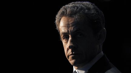 Nicolas Sarkozy, le 10 avril 2012 sur le plateau de Canal+. (KENZO TRIBOUILLARD / AFP)