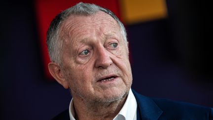 Jean-Michel Aulas, président de l'Olympique lyonnais, en octobre 2020. (JEFF PACHOUD / AFP)