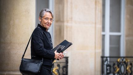 Elisabeth Borne à l'Elysée (Paris), le 8 mars 2023. (XOSE BOUZAS / HANS LUCAS / AFP)