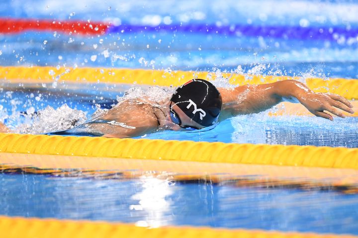 Charlotte Bonnet lors de la demi-finale du 200m nage-libre.