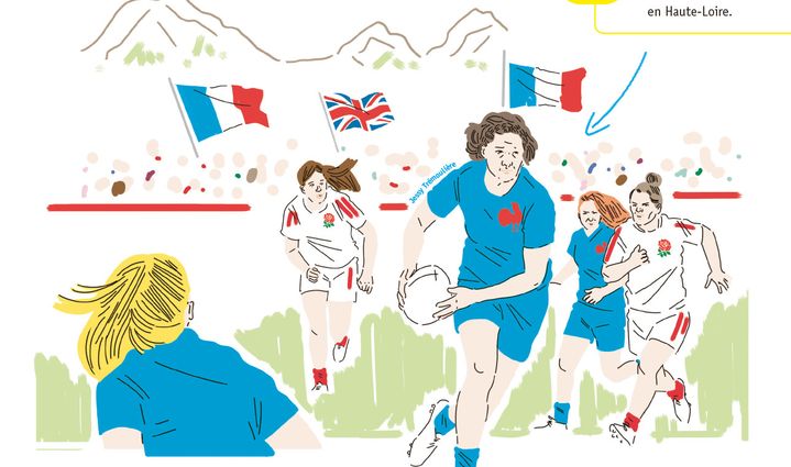 Extrait de la BD documentaire "Combattantes. Rugby, une histoire de femmes".&nbsp; (ACTES SUD)