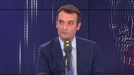 Florian Philippot, président des "Patriotes", invité du "8h30 politique", jeudi 15 août 2019.&nbsp; (FRANCEINFO / RADIOFRANCE)