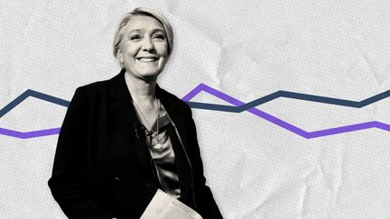 En obtenant 89 sièges à l'Assemblée nationale, le parti de Marine Le Pen réalise une percée historique que les sondeurs n'avaient pas anticipée.&nbsp; (ELLEN LOZON / FRANCEINFO - AFP)