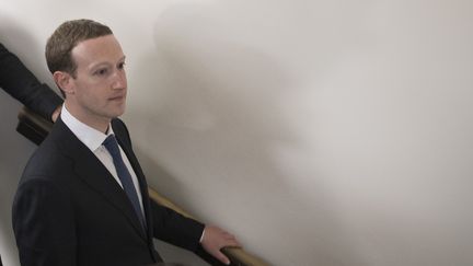 Mark Zuckerberg, au Capitole, à Washington DC, le 9 avril 2018. (JIM WATSON / AFP)