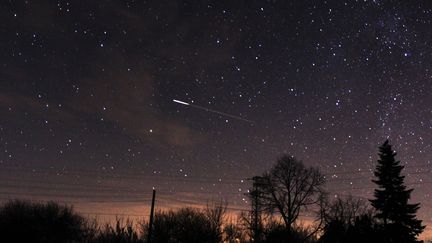 Les Géménides photographiées de l'observatoire d'Avren, à l'Est de la capitale bulgare Sofia, le 14 décembre 2015. (PETAR PETROV / NURPHOTO / AFP)