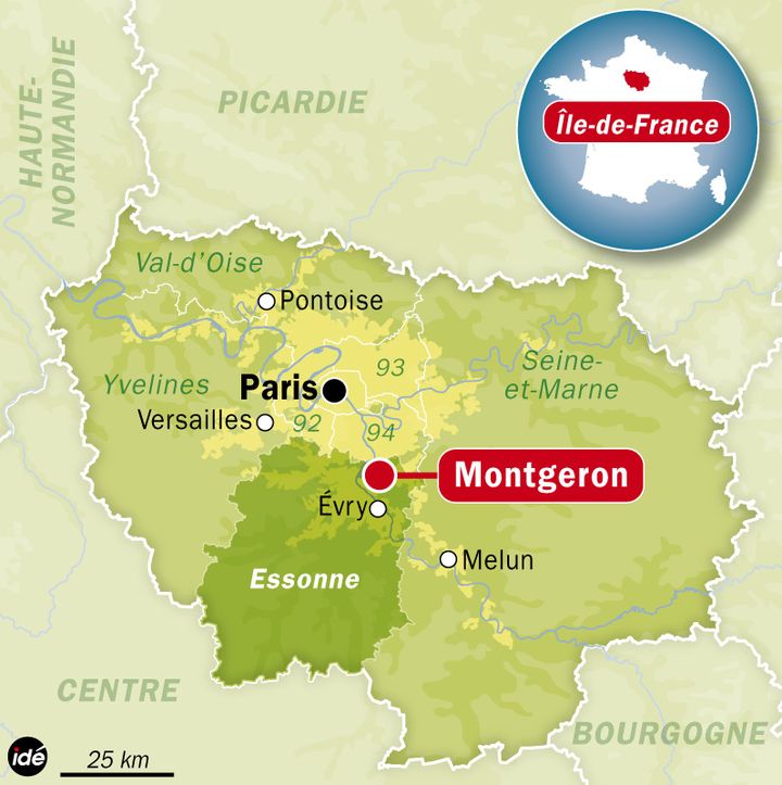 &nbsp; (Carte de localisation de Montgeron © Idé)