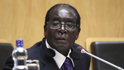 Le pr&eacute;sident du Zimbabwe, Robert Mugabe, le 31 janvier 2015 &agrave; Addis-Abeba (Ethiopie).&nbsp; (TIKSA NEGERI / REUTERS)