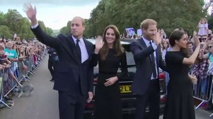 Mort d'Elizabeth II : William et Harry réunis à Windsor avec leurs épouses&nbsp; (FRANCE 2)