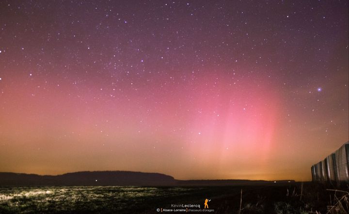 Une aurore bor&eacute;ale photographi&eacute;e, mercredi 18 mars 2015, en Lorraine.&nbsp; (KEVIN LECLERCQ )