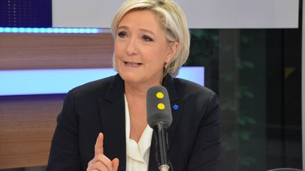 Marine Le Pen,&nbsp;candidate du FN à l’élection présidentielle. (RADIO FRANCE / JEAN-CHRISTOPHE BOURDILLAT)