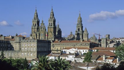 Image d'illustration de la cathédrale de Saint-Jacques de Compostelle (Espagne), le 29 mars 2021. (ROSINE MAZIN / MAZIN ROSINE / AFP)