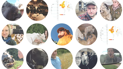 Capture d'&eacute;cran du site Farming Selfie, qui compile les selfies des agriculteurs. (FARMINGSELFIE.COM)